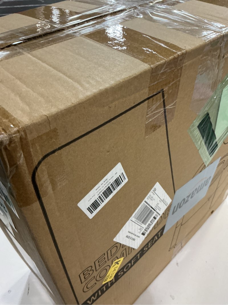 Condition photo showing Good Condition for Bedside Commode, Upgraded Safety Commode Toilet for Elderly and Disabled, Potty Chair for Adults with Detachable Armrest, 16.3" Seat Width, 500lbs Heavy Duty - Bedside Commodes for Seniors