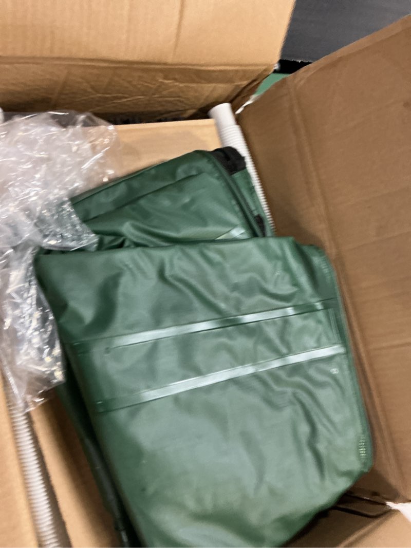 Condition photo showing Good Condition for VIVOSUN Collapsible Rain Barrel, 100 Gallon Water Storage Tank with 1000D Oxford Cloth, Portable Rain Collection System Includes Two Spigots and Overflow Kit, Green Green 100 Gallon