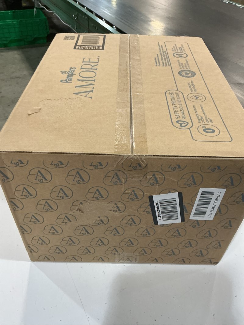 Condition photo showing New/Like New for pampers amore, size 4 (15-34 lbs), 150 count, our best diaper – hypoallergenic & fragrance free, up to 100% leakproof, soft as cashmere size 4 150
