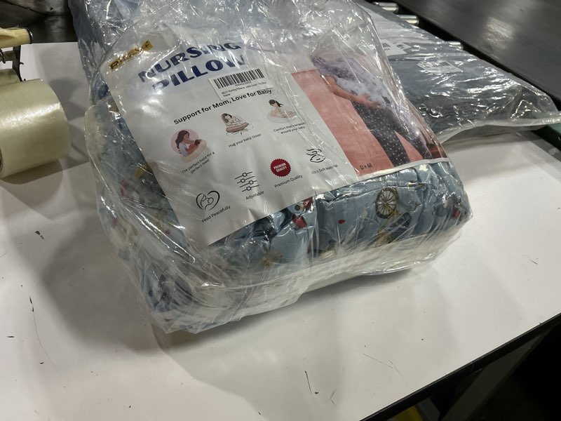 Condition photo showing Good Condition for rely+ wheelybear sky blue adjustable nursing pillow detachable 100% cotton cover | perfect support with plush polyester fill | comfortable for moms & babies 2-piece skyblue