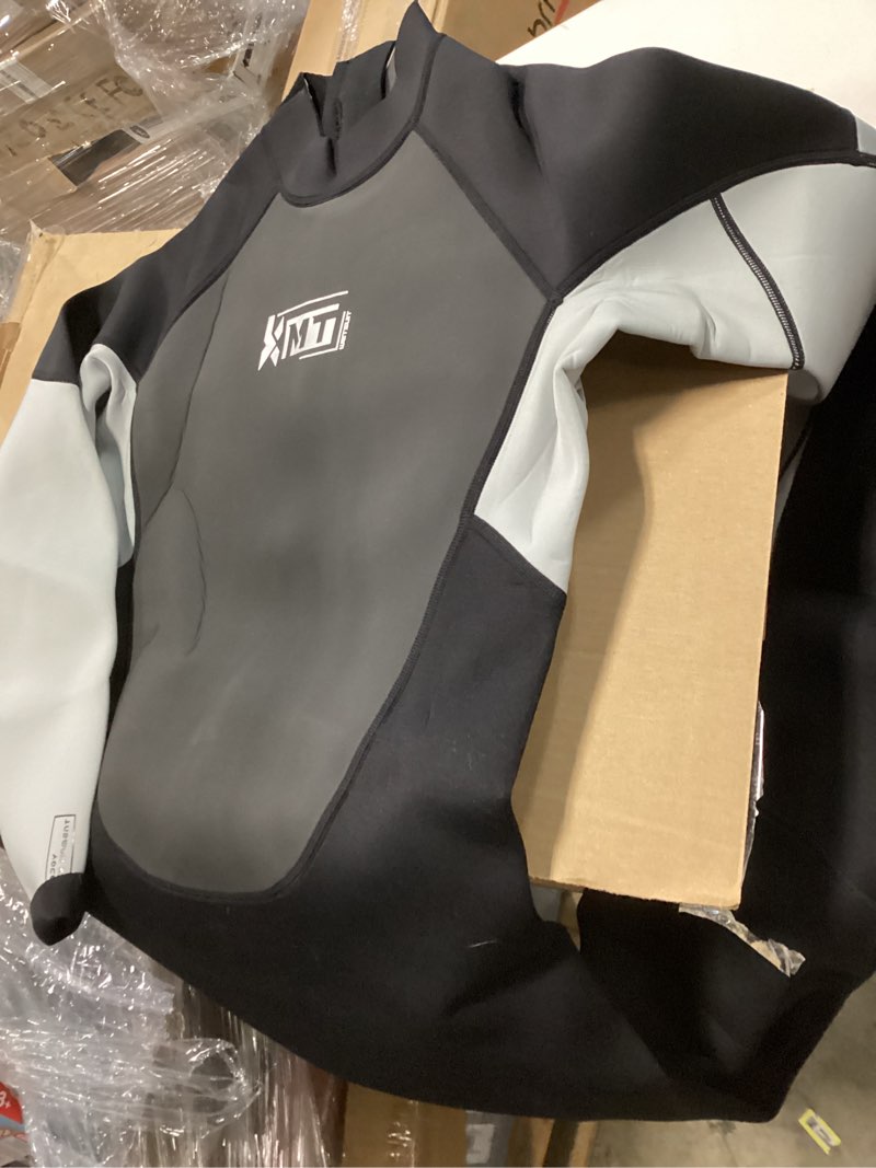 Condition photo showing Good Condition for KMT Wetsuit for Men, Mens 3/2mm Wetsuits Full Ultraflex Wet Suits Back Zip Keep Warm in Cold Water High-Elasticity CR Grey 3X-Large