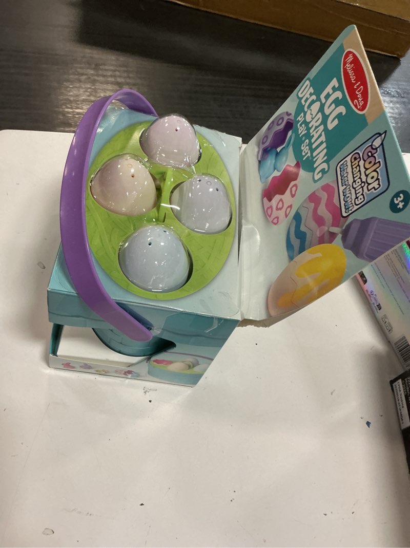 Condition photo showing New/Like New for melissa & doug water wow egg decorating play set, reusable mess-free coloring, easter eggs pretend play toy for preschool kids ages 3+
