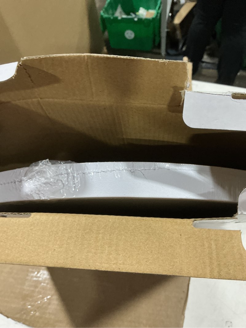 Condition photo showing Good Condition for 1Pack 16 Inch Remote Control Dimmable LED Flush Mount Ceiling Light Panel,32W 3840LM,2700K-6000K Adjustable Color,Ultra Thin Round White Ceiling Light Fixture for Hallway Kitchen Bedroom Home Office Remote Control Dimmable-16IN-1PACK White