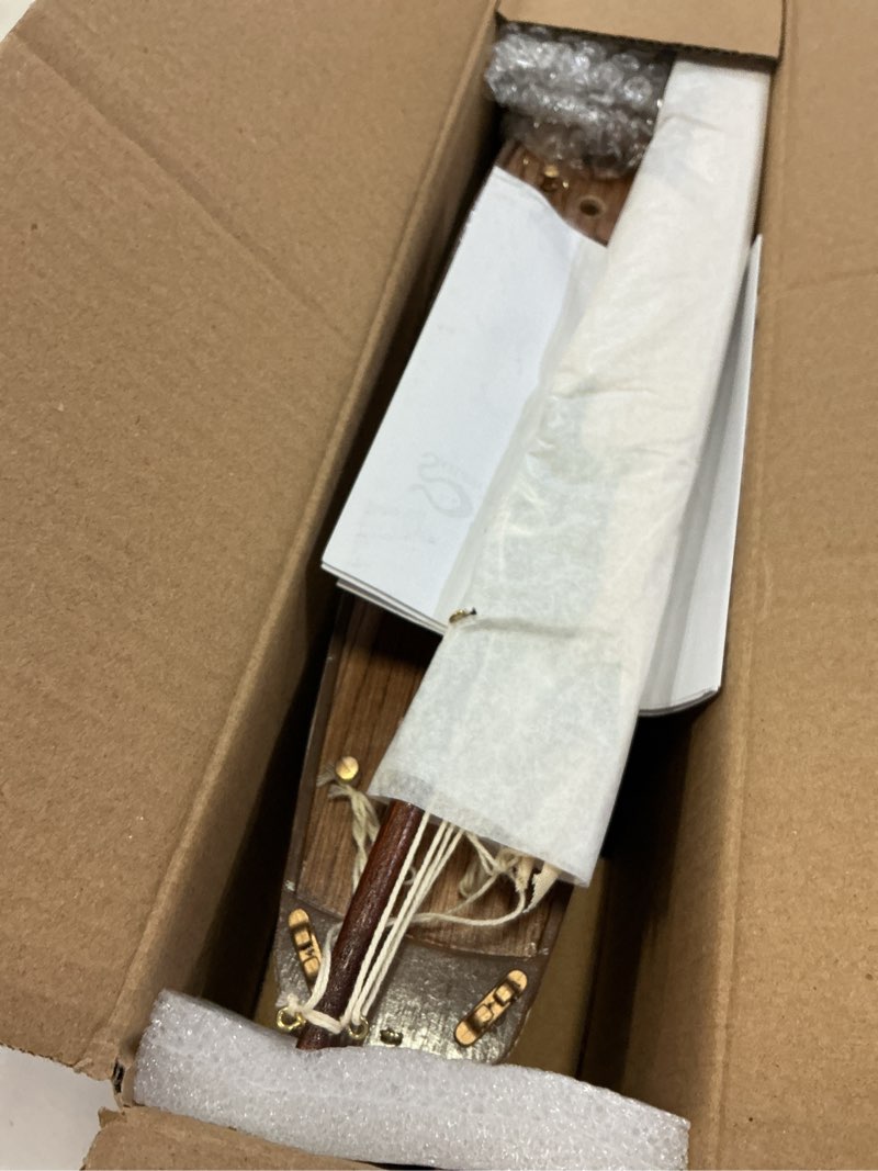 Condition photo showing New/Like New for sailingstory wooden sailboat decor ship model antique finish ivory