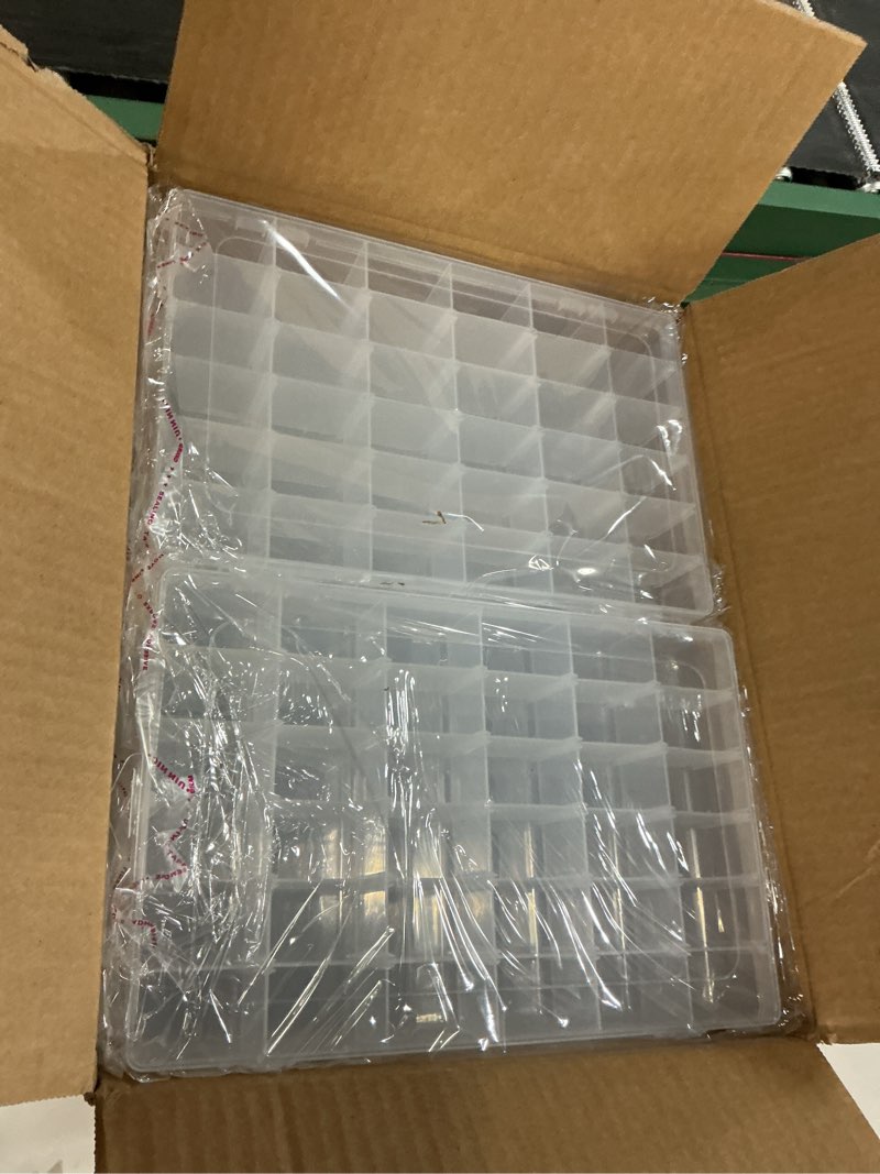 Condition photo showing Good Condition for 12 Pack 36 Grids Bead Organizers Plastic Organizer Box with Dividers 3600 Tackle Boxes Organizer Clear Box Organizers Compartment Storage Container