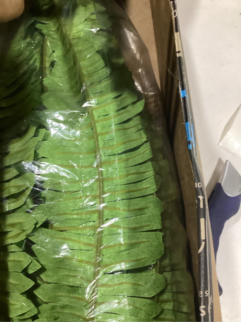 Condition photo showing Good Condition for Single Silky Artificial Boston Fern Bush, 43Inch Large Artificial Ferns for Outdoors, Large Faux Ferns Artificial Plants,Suitable for Decorating Office, Living Room Faux Greenery,69Branches 43"- 69 Leaves