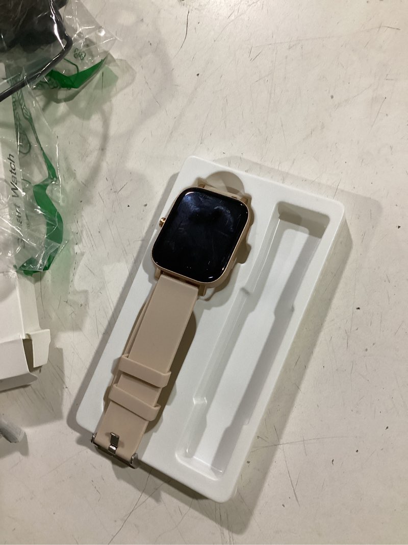 Condition photo showing Good Condition for smart watch for men women compatible with iphone samsung android phone 1.69 inch full touch screen ip68 waterproof bluetooh fitness tracker heart rate/sleep monitor (gold)
