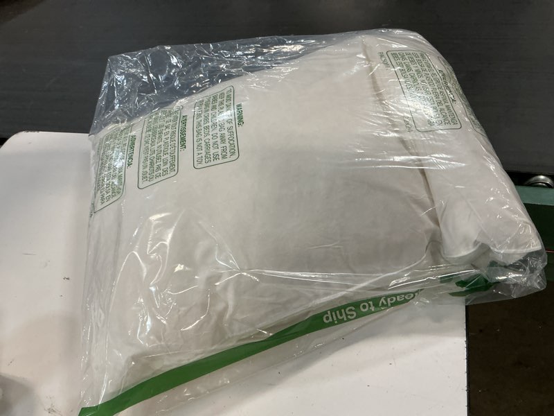 Condition photo showing Good Condition for sleepman throw pillow inserts 16" x 26" (pack of 1, white) down feather pillow stuffer premium decorative pillows for sofa couch bed white 16x26 inch (pack of 1)