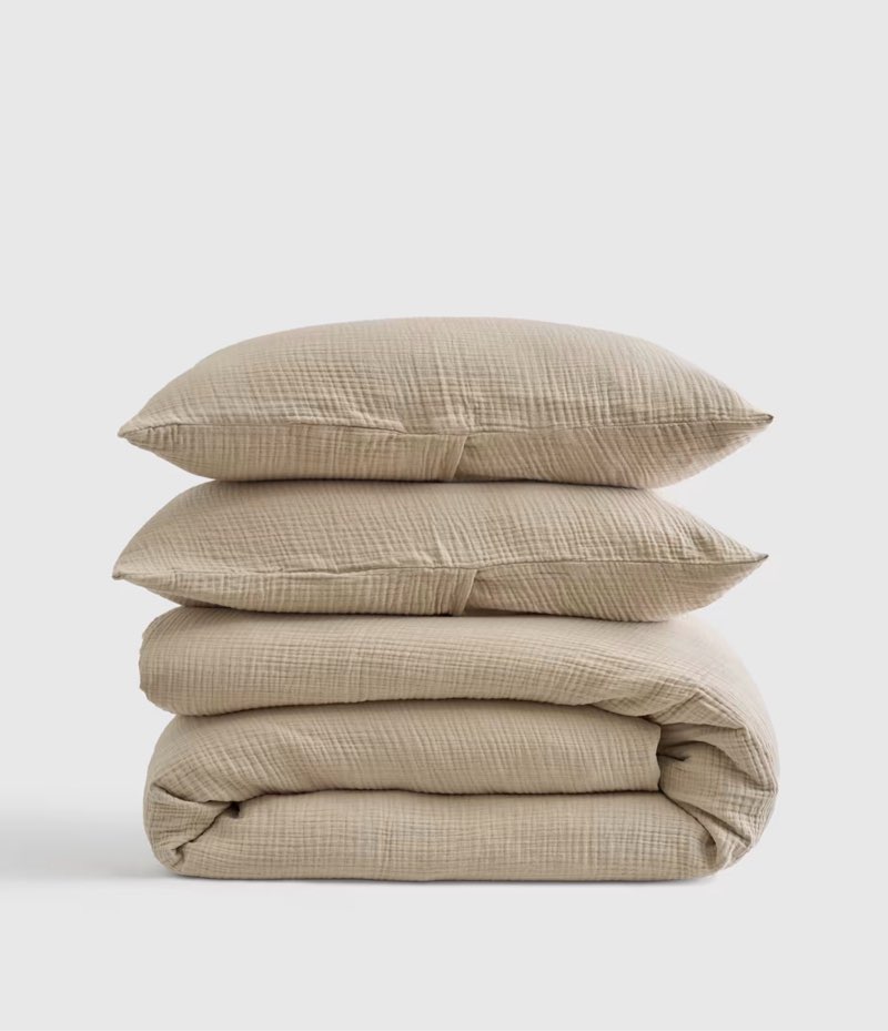 quince organic airy gauze duvet cover set ( king) 