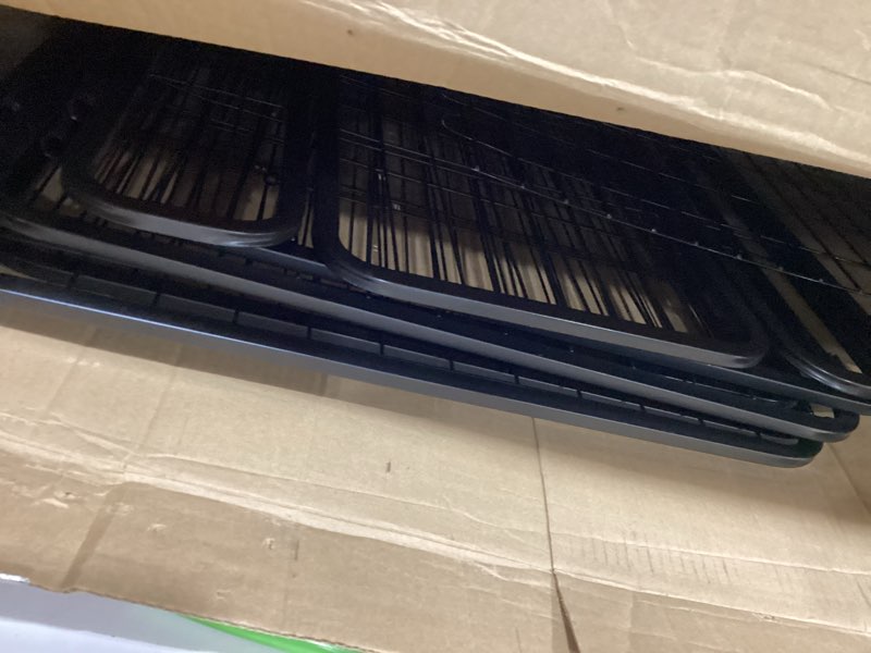 Condition photo showing Good Condition for midwest homes for pets 30-inch icrate for medium breeds, 21-40 lbs, single door folding dog crate with divider panel, leak-proof tray & secure latch, portable, durable & easy to assemble 30.7"l x 19.3"w x 21.5"h single door