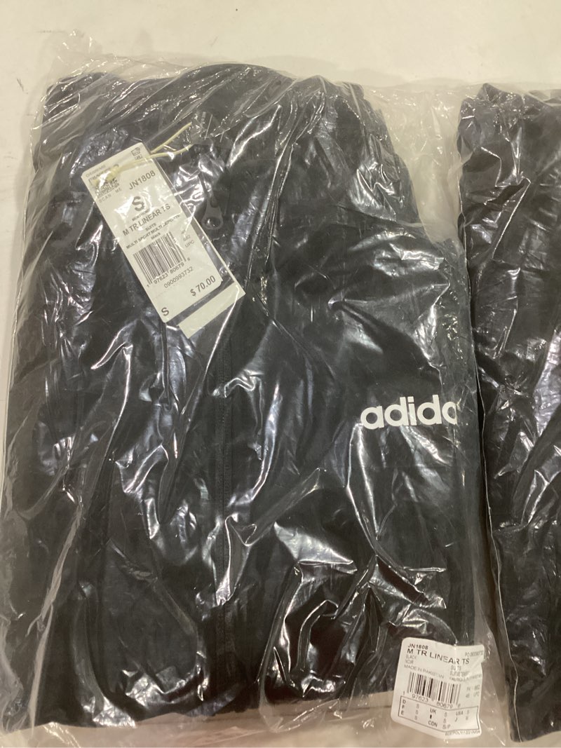 Condition photo showing New/Like New for adidas mens Train Linear Track Suit Small Black