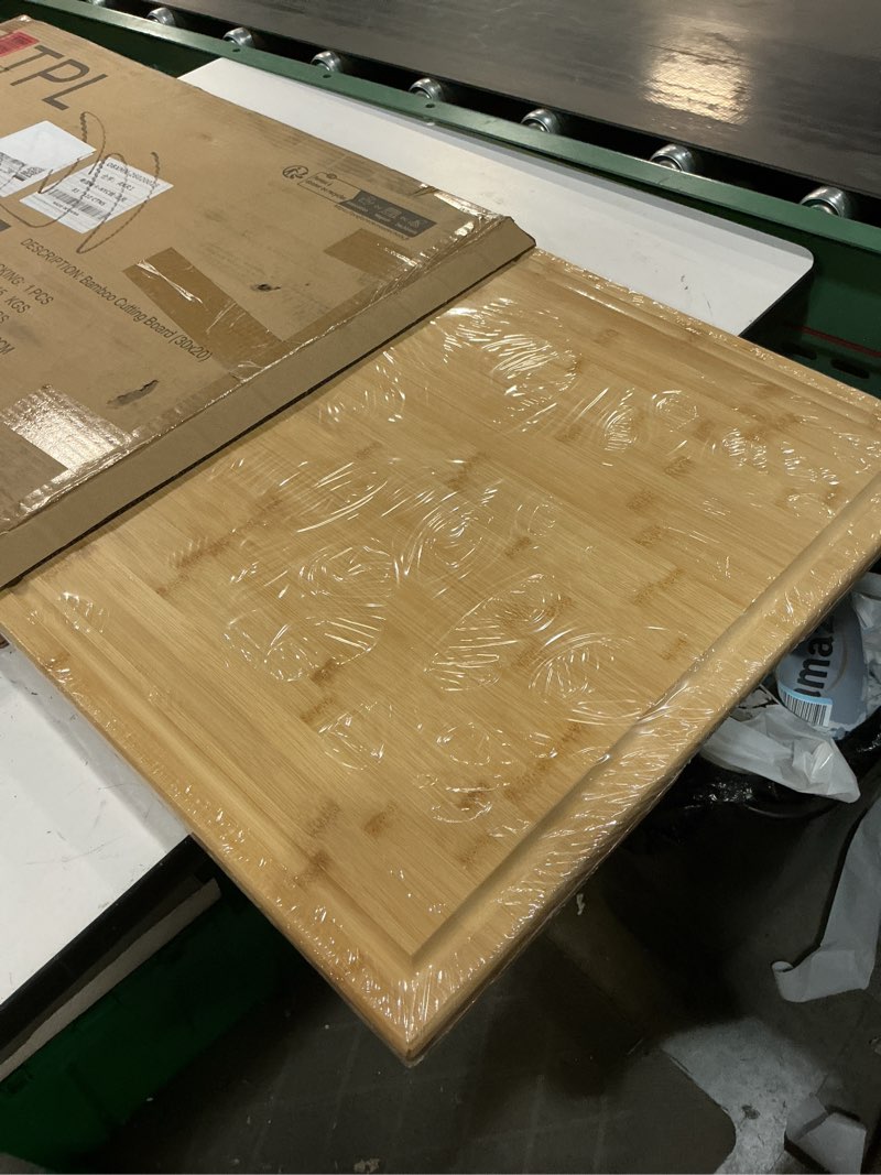 Condition photo showing New/Like New for utoplike extra large cutting board for kitchen, 30 x 20 inch bamboo chopping boards, wood stove top cover, over the sink butcher block with juice groove for turkey, meat, vegetables, bbq, 1"th 30"l x 20"w bamboo