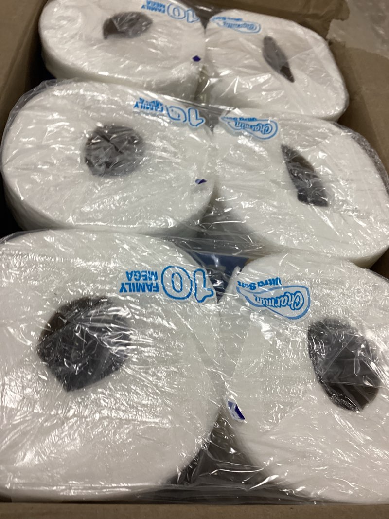 Condition photo showing New/Like New for charmin ultra soft cushiony touch toilet paper, 30 family mega = 153 regular rolls, 2-ply, white family mega 30 rolls (267 sheets)