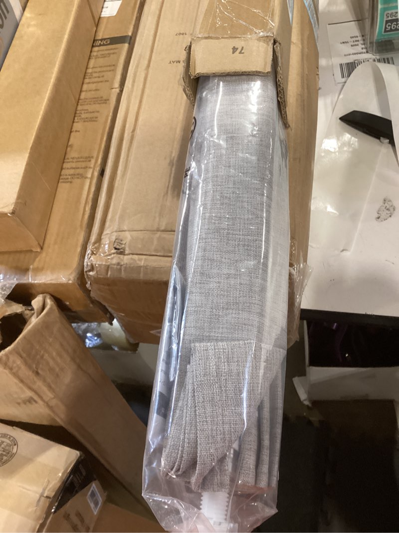Condition photo showing Good Condition for lazblinds no tools no drill cordless roman shades for windows, blackout thermal insulated uv blocking window blinds, room darkening fabric blinds for indoor windows, 27'' w x 48'' h, grey blackout - grey 27" w x 48" h
