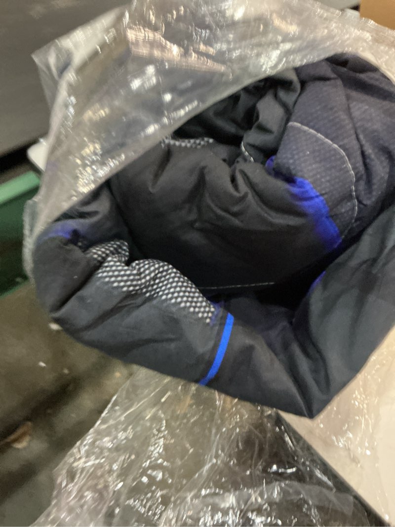 Condition photo showing Good Condition for Geometric Blue Black Comforter Set,Light Honeycomb 3 Piece Bedding Set King Size for Teen Boys,Modern Quilt Set Geometry Decor,Microfiber Lightweight 1 Comforter 2 Pillowcases All Season Blue King