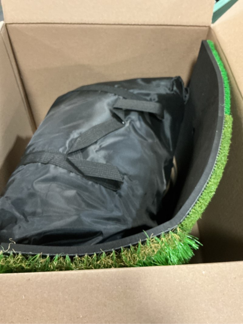 Condition photo showing Good Condition for EXOEMTS Golf Net 10x7FT with Tri-Turf Mat, Ball, Target & Bag, All-in-One Golf Practice Hitting Net for Backyard Driving, Chipping & Swing, Indoor Outdoor Training Aid, Gift for Men Dad Him Golfer