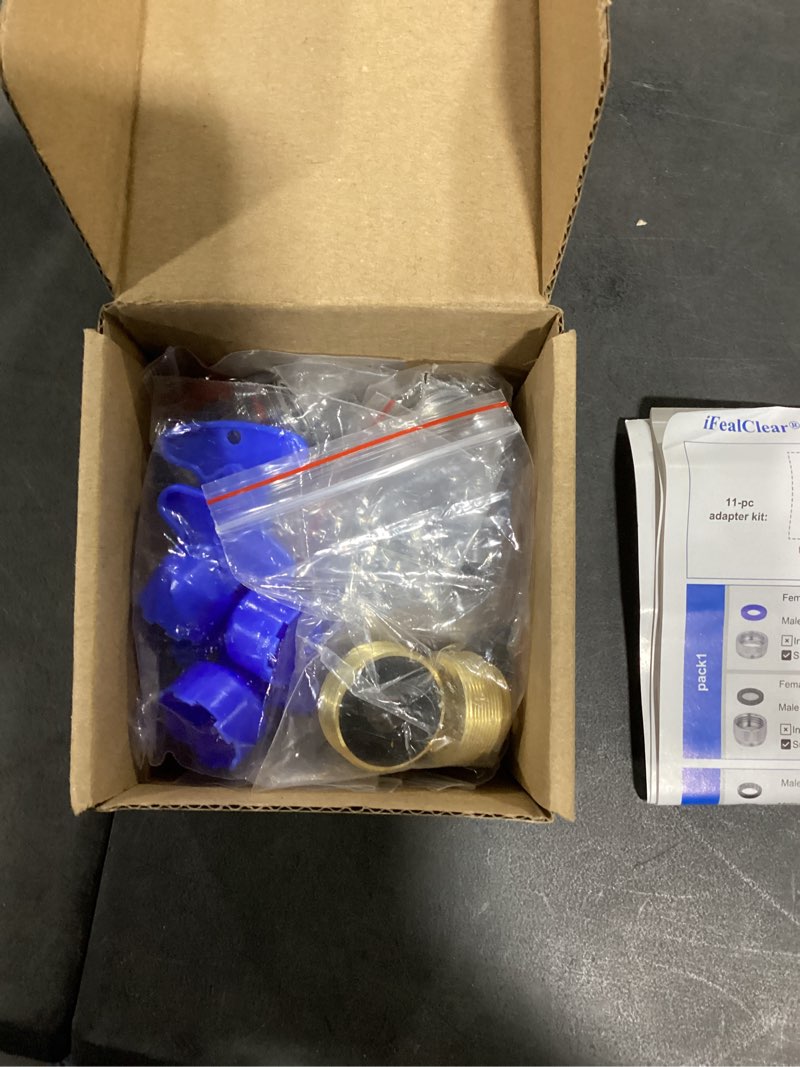 Condition photo showing Good Condition for ifealclear 18 pcs brass faucet adapter kit, kitchen sink aerator adapters with 4 pcs removal wrench tools, male female connectors for faucet with removable aerators to water filter, garden hose, rv 18 equipped with 4 aerator removal wrench tools