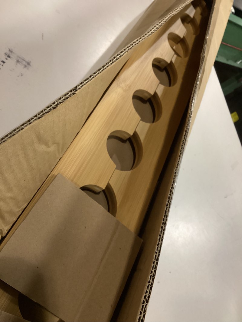 Condition photo showing Good Condition for Amazon Basics Stackable Natural Bamboo Wine Rack, 36 Bottle Capacity