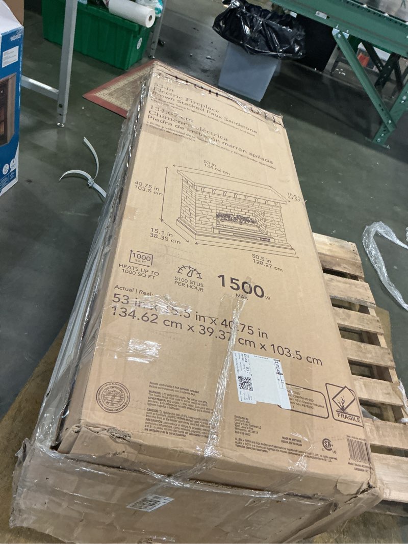 Condition photo showing As Is for 4976290 53 Inch Electric Fireplace 