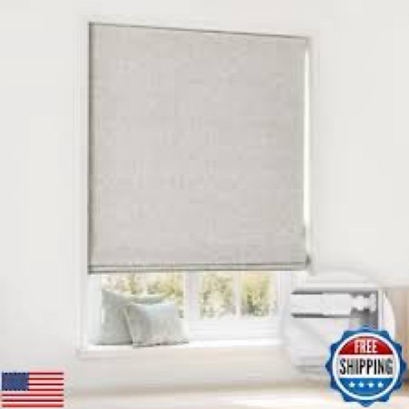 LazBlinds No Drill Roman Shades for Windows, Cordless Light Filtering Window Shades with UV Protecti
