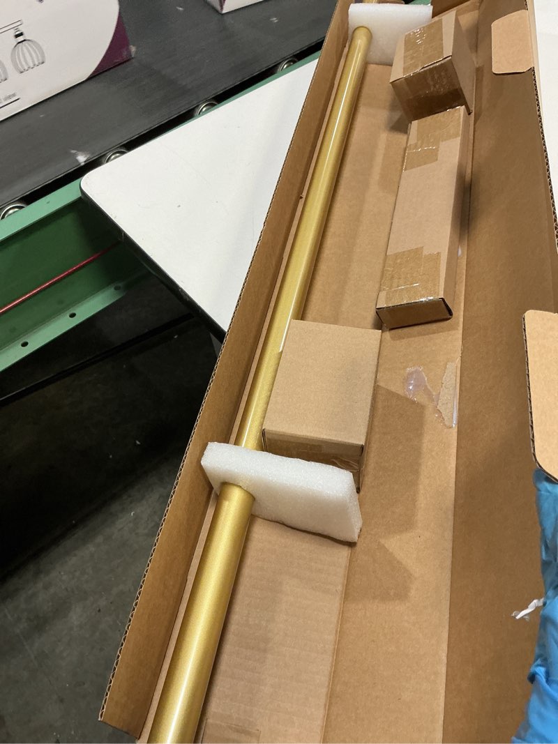 Condition photo showing Good Condition for adjustable 36-72 inch luxury gold curtain rods for windows, 1 inch diameter heavy duty curtain rods,single long window treatment rods, moden decorative drapery rods for bedroom kitchen gold 36-72''