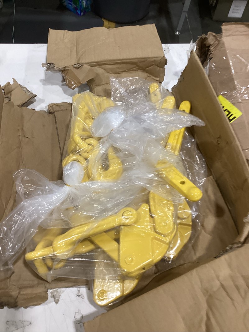 Condition photo showing As Is for 5/16"and 3/8" grade 70 chain load binders 6600lbs (4-pack) recoilless lever-style chain binder with hinged lever design anti-recoil for truck trailer cargo securement
