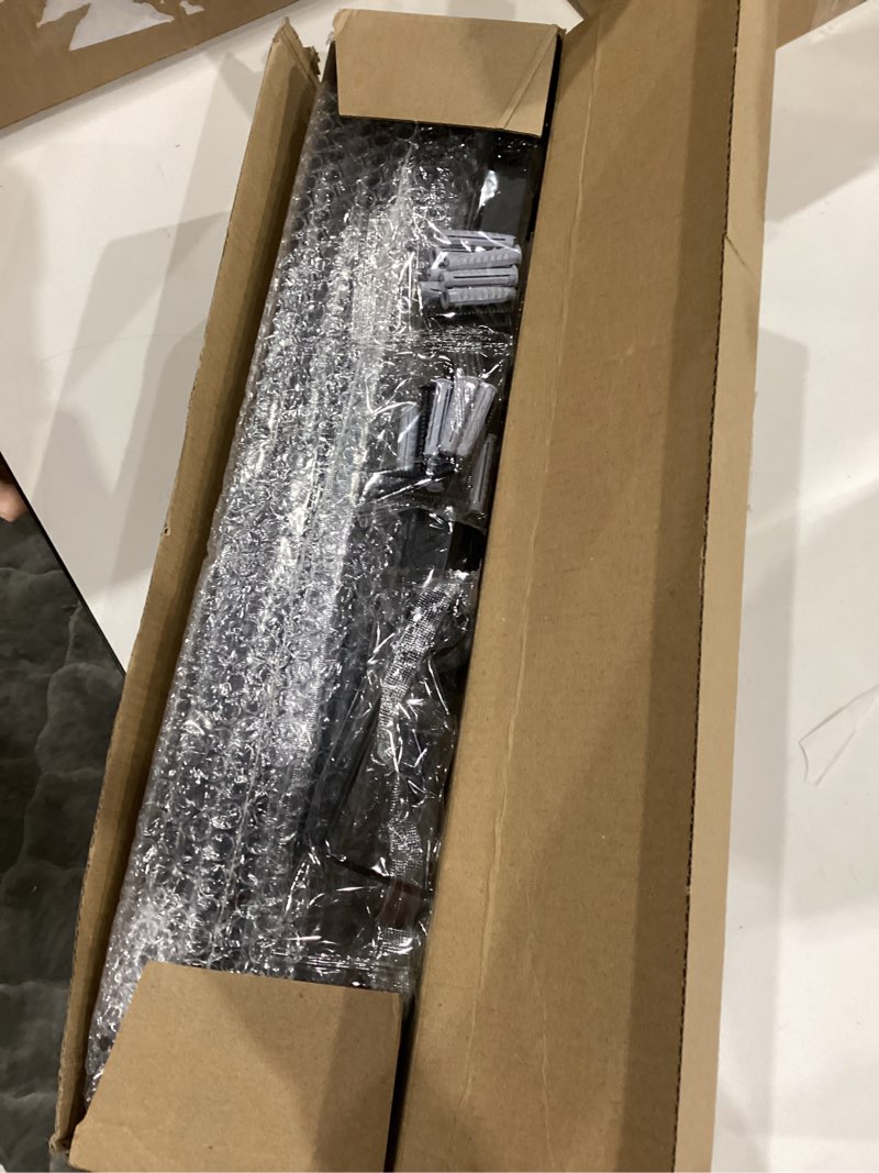 curtain rods for windows 66-120 inch, black long curtain rods 2 pack with brackets, adjustable 5/8 i