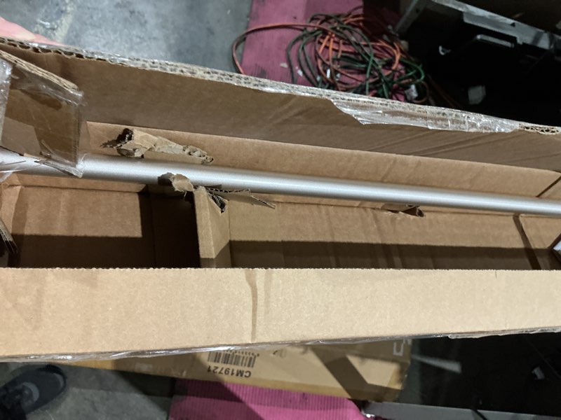 Condition photo showing Good Condition for amazon basics room darkening blackout curtain rod for bedroom and living room, heavy duty, wrap around nickel nickel single rod