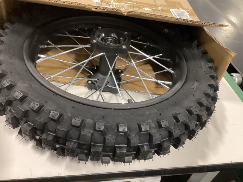 Condition photo showing Good Condition for 14'' Rear Wheel 90/100-14 3.00-14 Dirt Bike Tire Rim Assembly Compatible with SSR Apollo 150cc 140cc 125cc CR80R CR85R CRF80F CRF125F DB17 KX85 KLX125 KLX140 TTR125 Off Road Motocross Parts