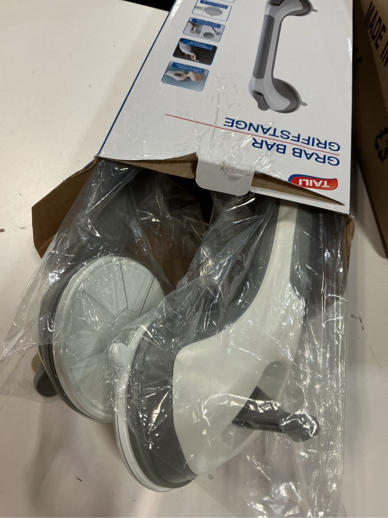 Condition photo showing New/Like New for taili grab bars for bathtubs and showers 2 pack suction grab bar, heavy duty shower handle removable bath handrails for seniors and elderly, bathroom safety grip no drilling waterproof,grey 16.8" gray