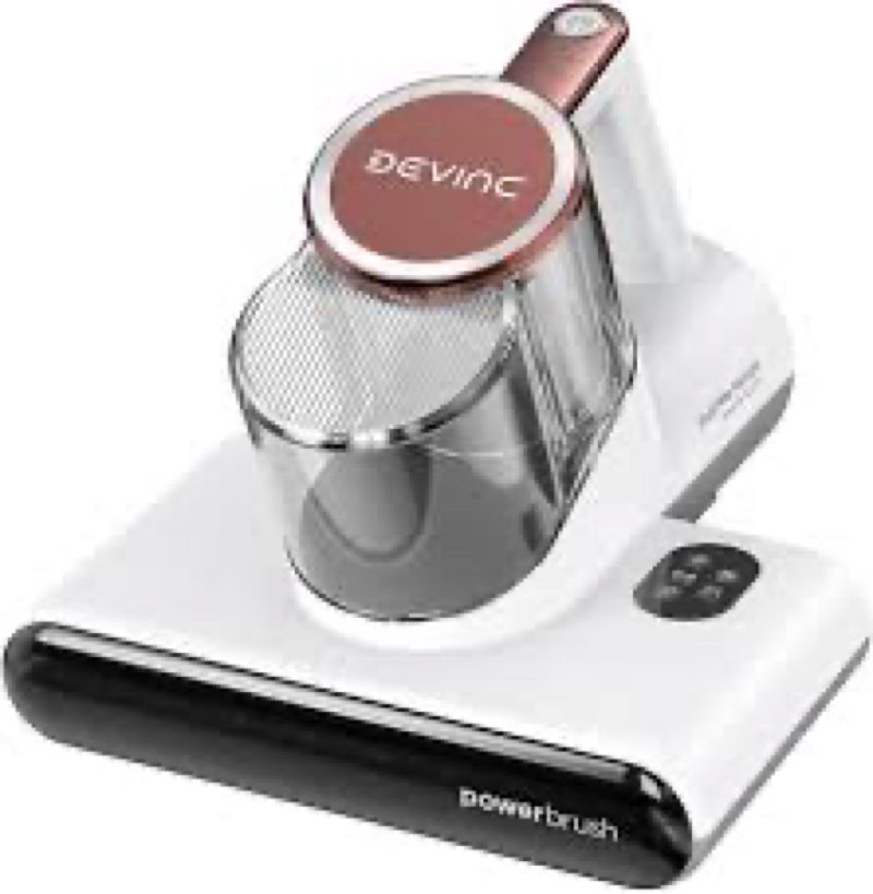 DEVINC Mattress Vacuum Cleaner, 16 KPa Bed Vacuum Cleaner with 253.7nm UV-C Light, HEPA Filter & Hea