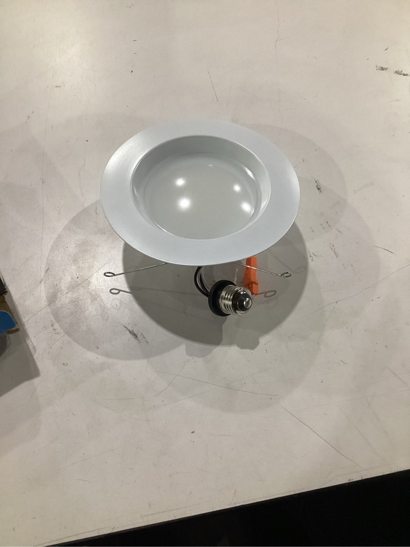 Condition photo showing Good Condition for feit electric led recessed downlight, 120w equivalent, 5/6 inch retrofit kit, dimmable, 2000 lumens, 90+ cri, 22w, adjustable color temperature, high ceilings & large spaces downlight, ledr56xho/6wyca 1 count (pack of 1) 6 way + 120w
