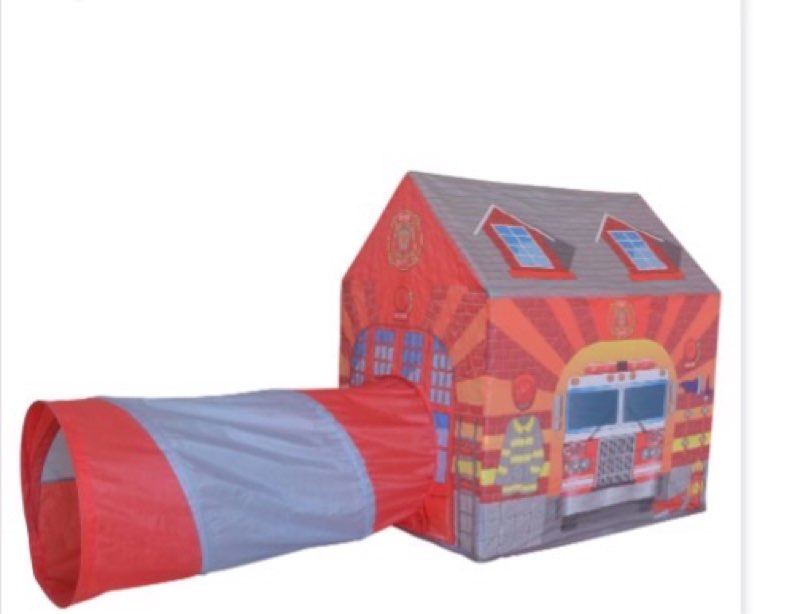 Mima Toys - Fire Station Play Tent with Tunnel