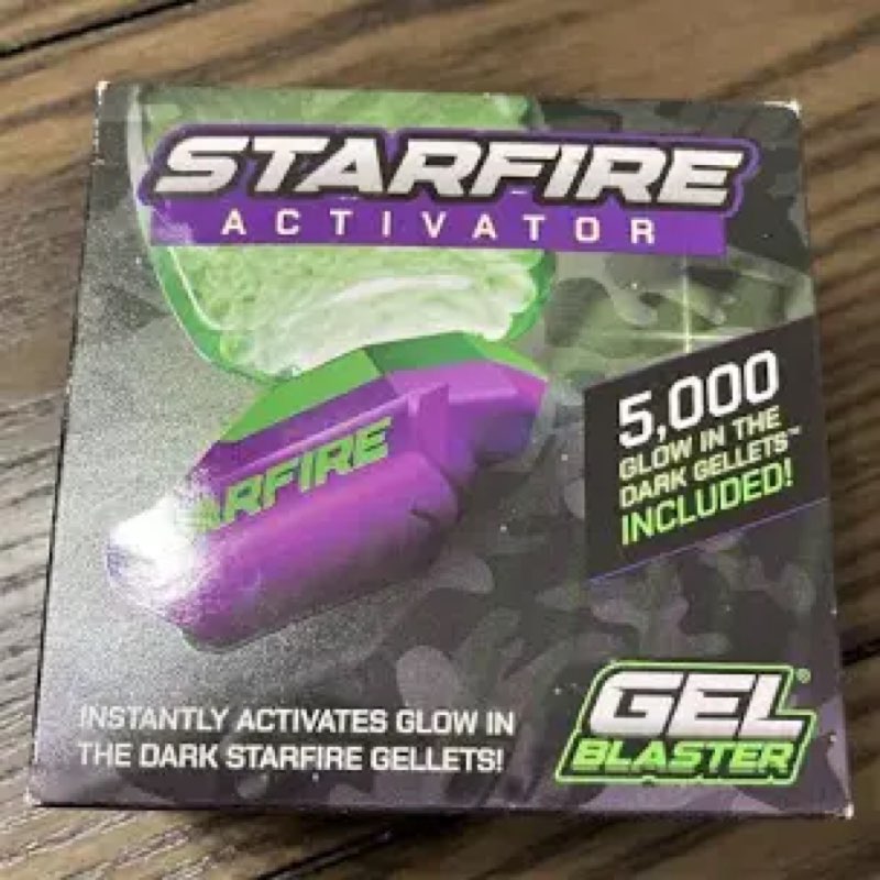 Condition photo showing New/Like New for Bidding on 6 Gel Blaster Glow-in-The-Dark Starfire Activator Accessory with 5,000 Starfire Gellets Included - UV 