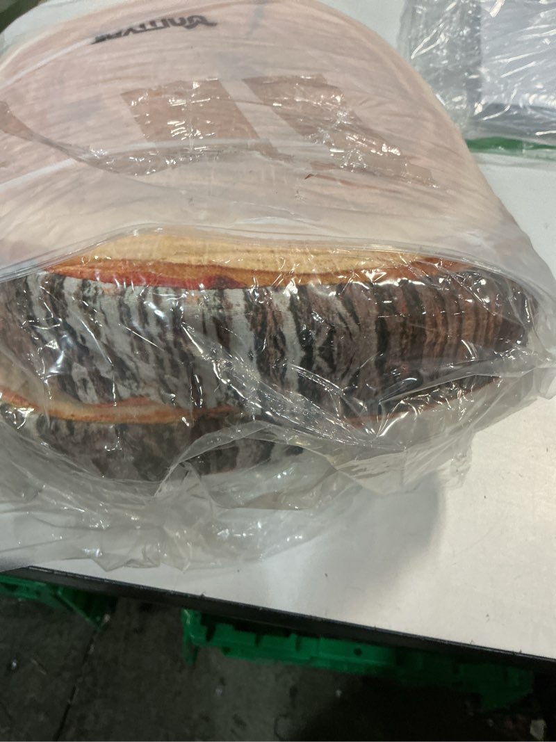 Condition photo showing As Is for Unittype 6 Pcs Round Throw Pillow Wood Decorative Soft Circle Seating Tree Stump Pillow Floor Cushion Natural Wood Cushion 3D Digital Printing Forest Decor for Bedroom Living Room (Realistic)