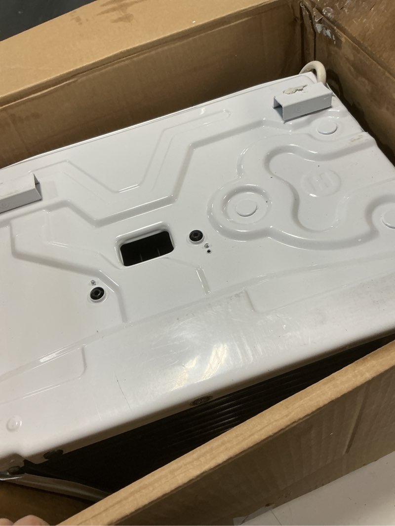 Condition photo showing As Is for GE Window Air Conditioner Unit, 5,000 BTU for Small Rooms up to 150 sq ft. with Manual Adjustable Fan and Cooling Settings, Perfect for Small Bedroom or Living Room, Easy Install Kit Included, White New 5,000 BTU Mechanical Controls White