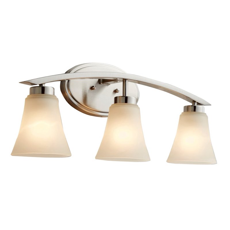 allen + roth Lyndsay 22.7-in 3-Light Satin Nickel Modern/Contemporary (missing parts)