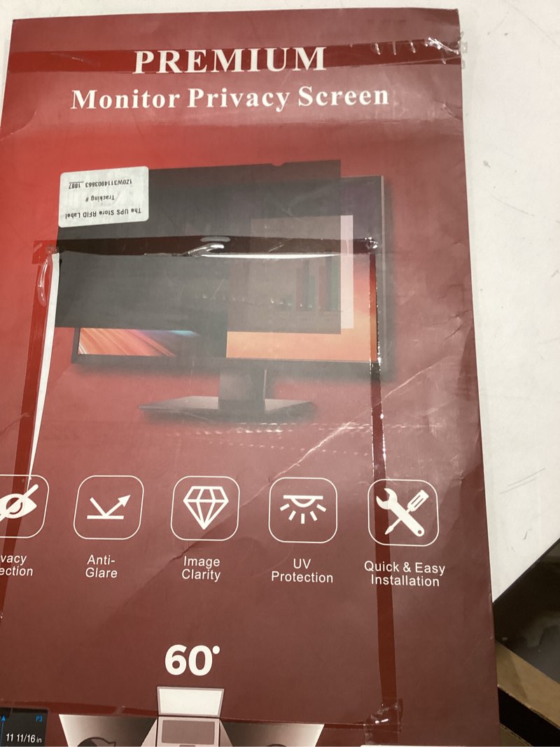 Condition photo showing New/Like New for 22 Inches Privacy Screen Filter for Computer 16:10 Widescreen Monitor | Privacy Shield | Anti Glare & Blue Light Filter | UV & Eye Protection | Anti-Scratch Protector