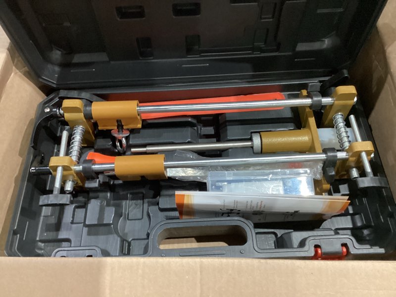 Condition photo showing Good Condition for Luckyway Door Lock Installation Kit Mortising Machine Mortise Jig, Door Lock Hole Opener Kit, Lock Mortiser with 3 Drill Bits for Wooden Doors