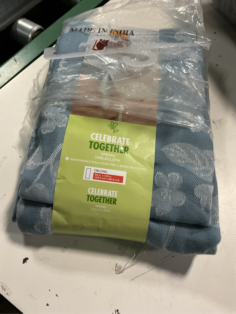 Condition photo showing Good Condition for (60”x120”)celebrate together™ spring jacquard tablecloth, blue