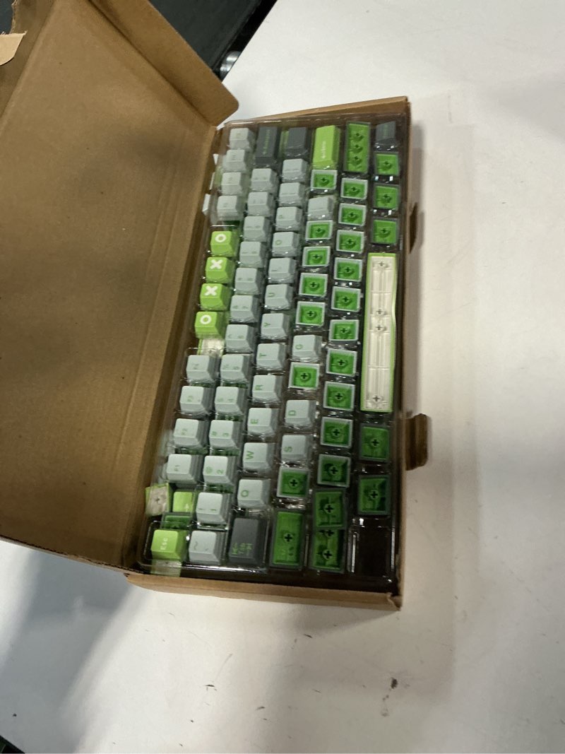 Condition photo showing Good Condition for dagaladoo Double Shot PBT keycaps, Cherry Profile Keyboard Key caps, Matcha Green Custom keycaps 75 Percent 125-key Set for 60% 65% 75% 100% Cherry Gateron MX Mechanical Keyboard Green (Cherry Profile)