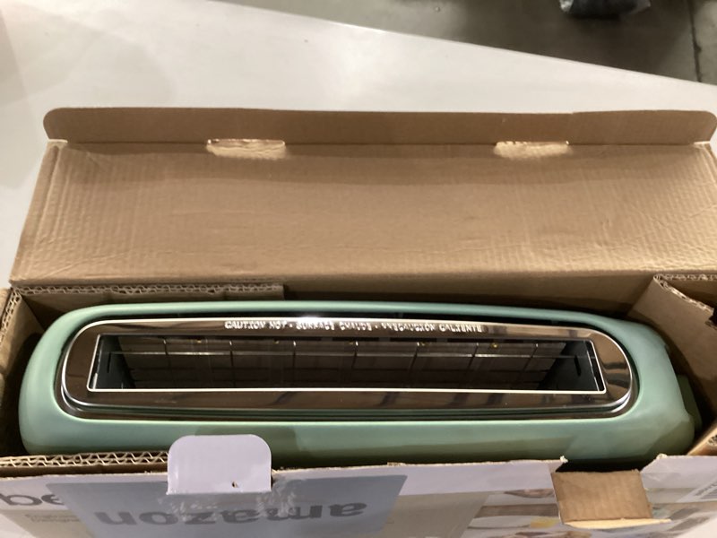 Condition photo showing New/Like New for bella 2 Slice Slim Toaster, Fits-anywhere™ Kitchenware, 6 Setting Shade Control with Reheat & Cancel Buttons, Fits sourdough, 10” Long Slot, Anti Jam & Auto Shutoff, 900 Watt, Oatmilk 2 Slice Oatmilk