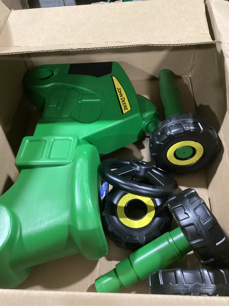 Condition photo showing Good Condition for john deere ride on toys sit 'n scoot activity tractor for kids ages 18 months and up, green