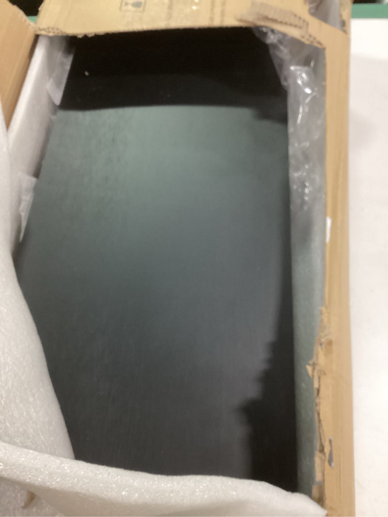 Condition photo showing As Is for Dual Monitor Riser with Two Drawers for Desk, Bamboo Monitor Stand Riser with Storage, Desk Shelf for Computer, IMac & Laptop, No Assembly Required, Black