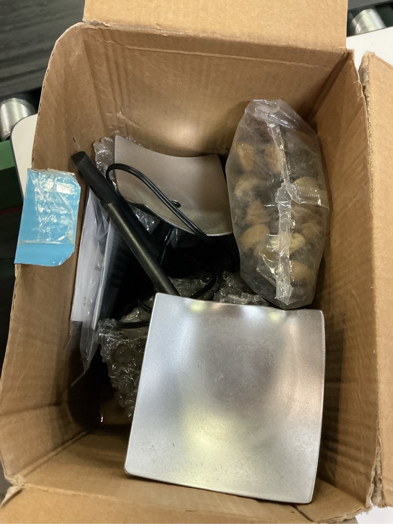 Condition photo showing Good Condition for homedics tabletop water fountain, home décor soothing sound machine - automatic pump, deep basin & natural river rocks. indoor zen relaxation for office, living room, or bedroom, 8.25” tall silver springs
