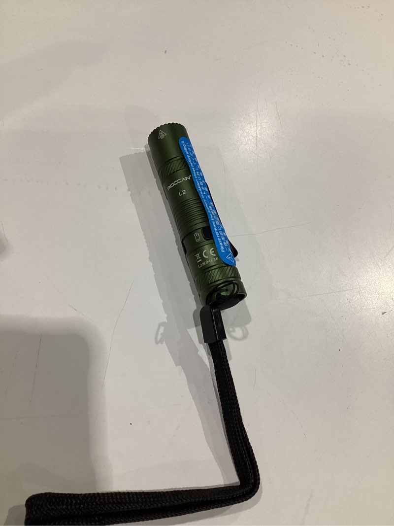 Condition photo showing Good Condition for PIOOCAN Rechargeable Flashlights 1200 Lumens EDC Flashlight, AA Pocket Flashlight High Lumens with Clip, Super Bright Small Flashlights, 4 Modes Flash Light for Camping, Home, and Emergencies (Green)