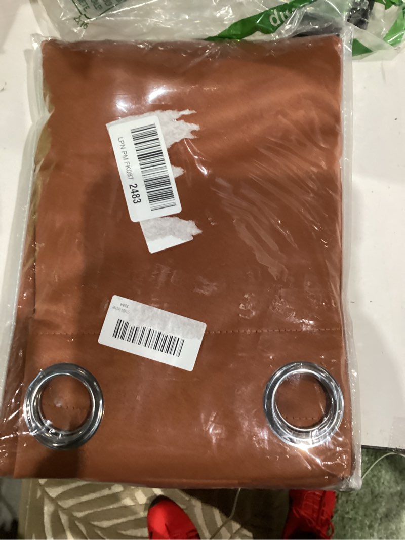 Condition photo showing Good Condition for COSVIYA Grommet Blackout Room Darkening Brunt Orange Curtains 84 inch Length,Thick Polyester Light Blocking Insulated Thermal Curtain Drapes for Bedroom/Living Room,2 Panels,52x84 inches 52"W x 84"L (Pack of 2) Brunt Orange