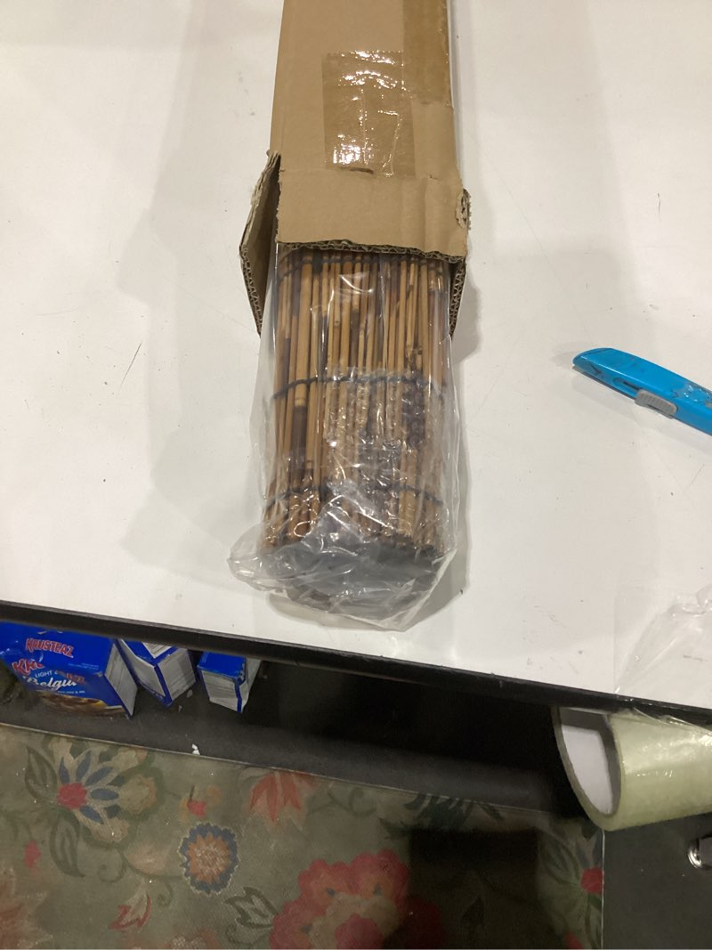 Condition photo showing Good Condition for Paramondo Outdoor Roller Shades for Patio, Exterior Waterproof Reed Roller Blinds, Outdoor Bamboo Shades for Patio, Roll Up Screen for Porch, Pergola, Balcony, Gazebo, 21" W x 48" L, Brown Reed - Brown 21'' W x 48'' L
