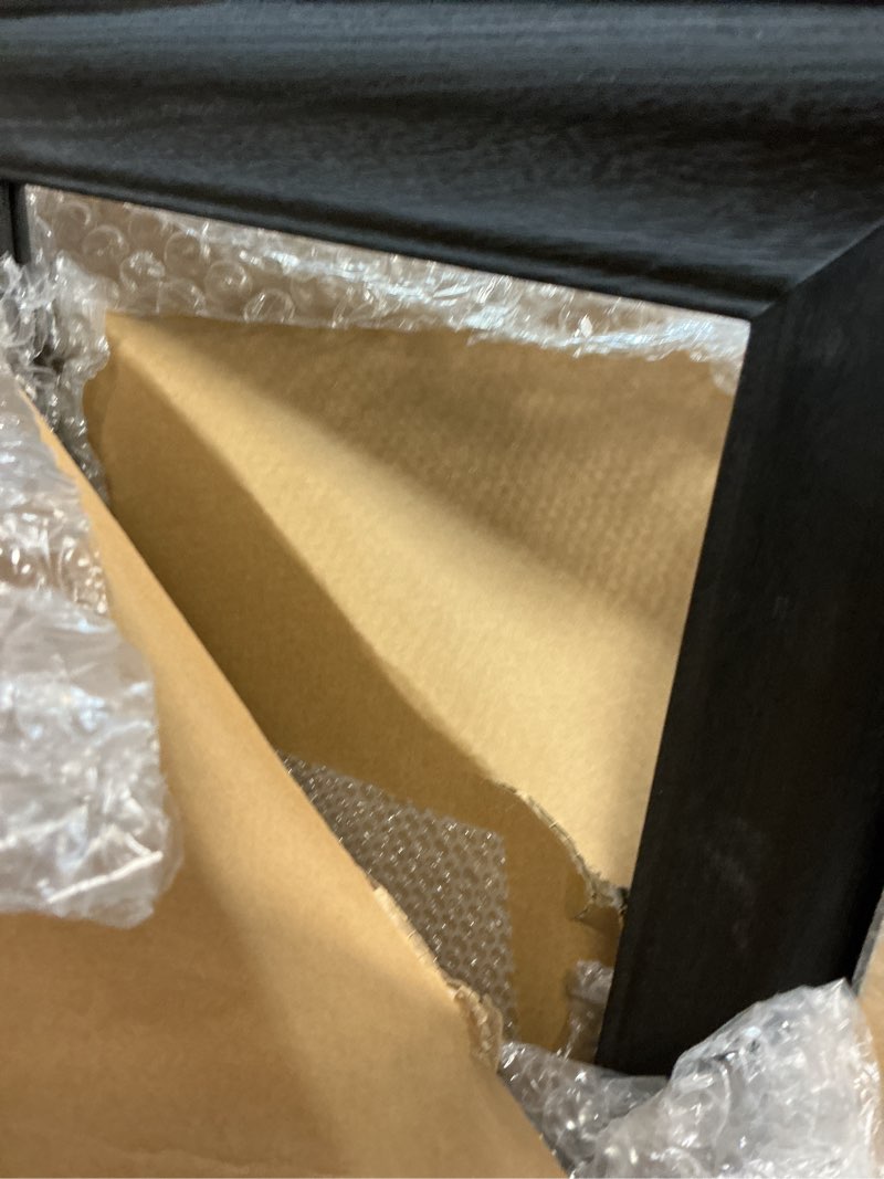 Condition photo showing Good Condition for 65"x22" Full Length Mirror Solid Wood Frame Floor Mirror with Stand for Living Room, Bedroom Hanging Standing or Leaning, Black Black 65"L x 22"W