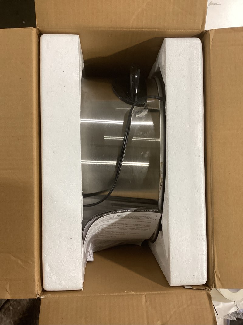 Condition photo showing Good Condition for Crock-Pot 7 Quart Oval Manual Slow Cooker, Stainless Steel (SCV700-S-BR), Versatile Cookware for Large Families or Entertaining 7 Qt